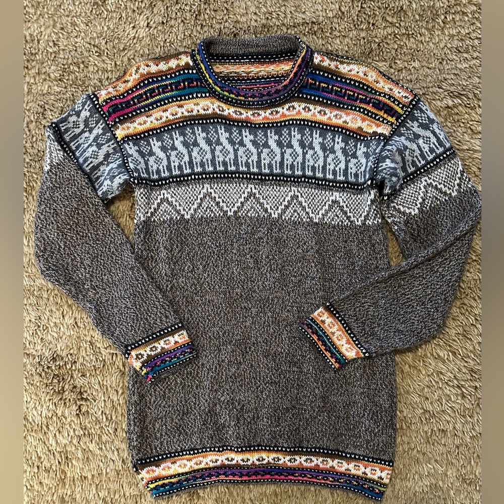Soft boho sweater Mexico sz S/XS nwot